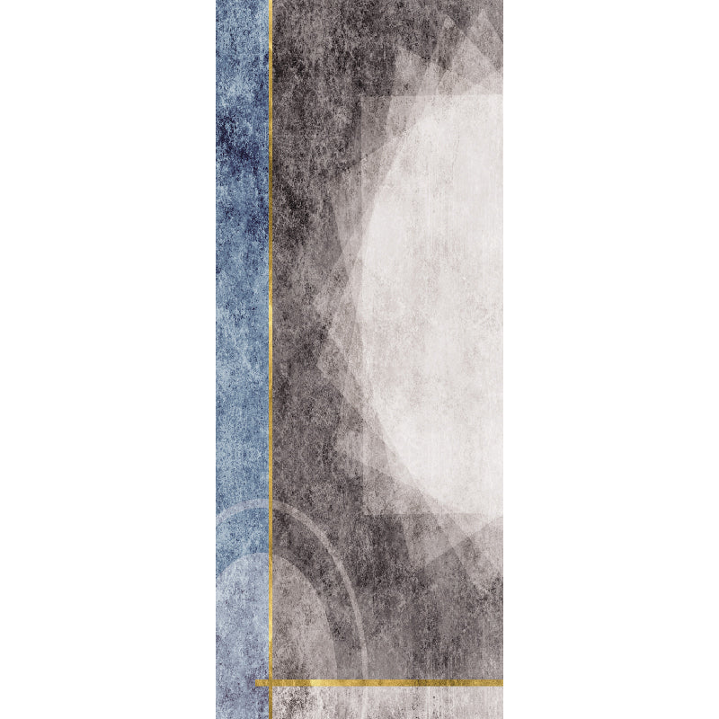 Contemporary Bedroom Rug Multi-Color Geometric Area Carpet Non-Slip Backing Pet Friendly Area Rug