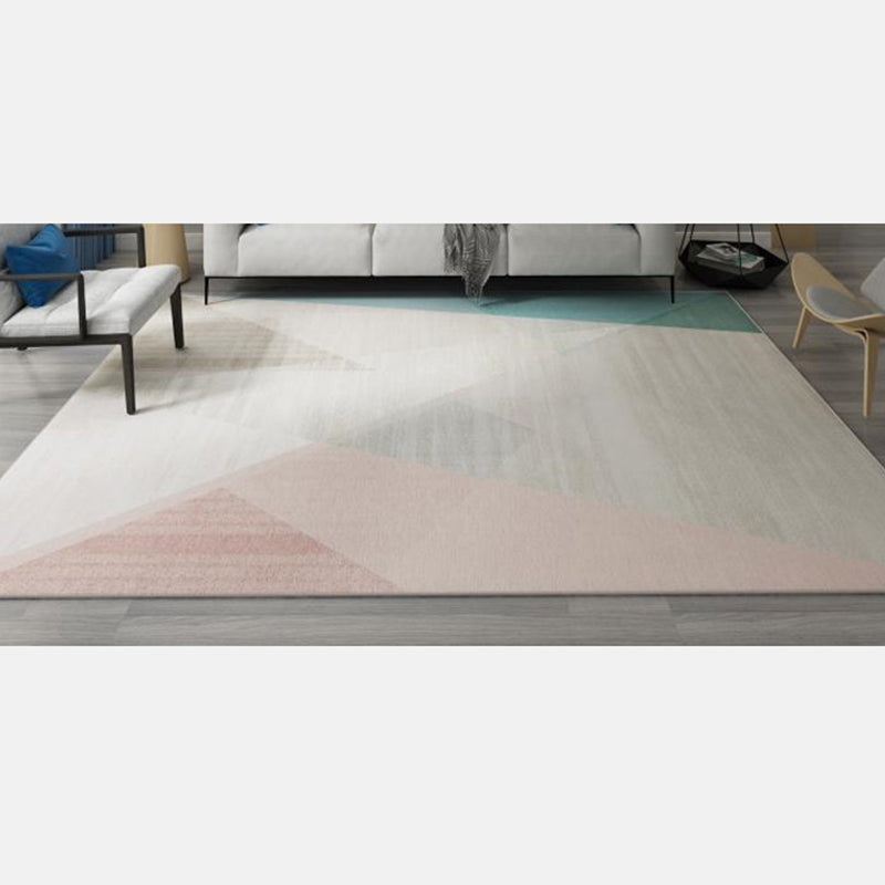 Casual woonkamer vloerkleed multi-kleuren geometrische binnen tapijt polyster niet-slip achterste gemakkelijke verzorgingstapijt