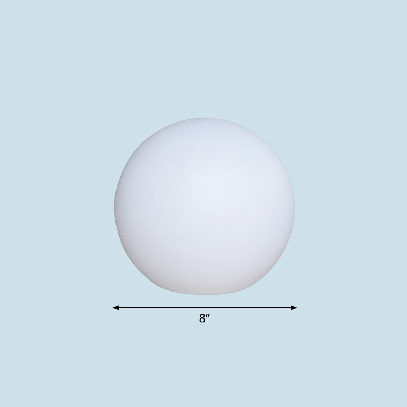 Solar Ball Plastic Lawn Light Simplicity White LED Ground Lighting for Courtyard