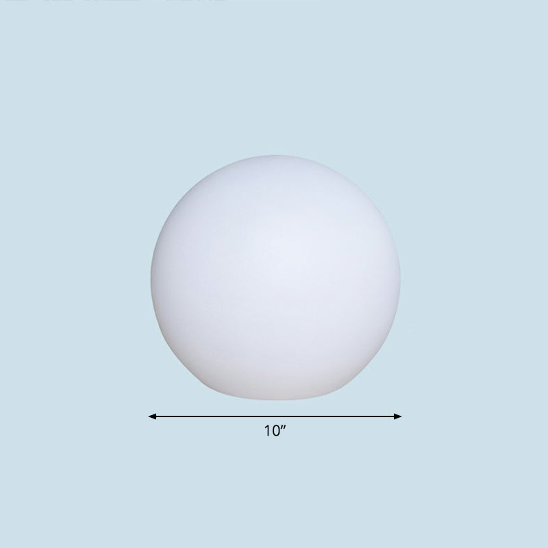 Solar Ball Plastic Lawn Light Simplicity White LED Ground Lighting for Courtyard