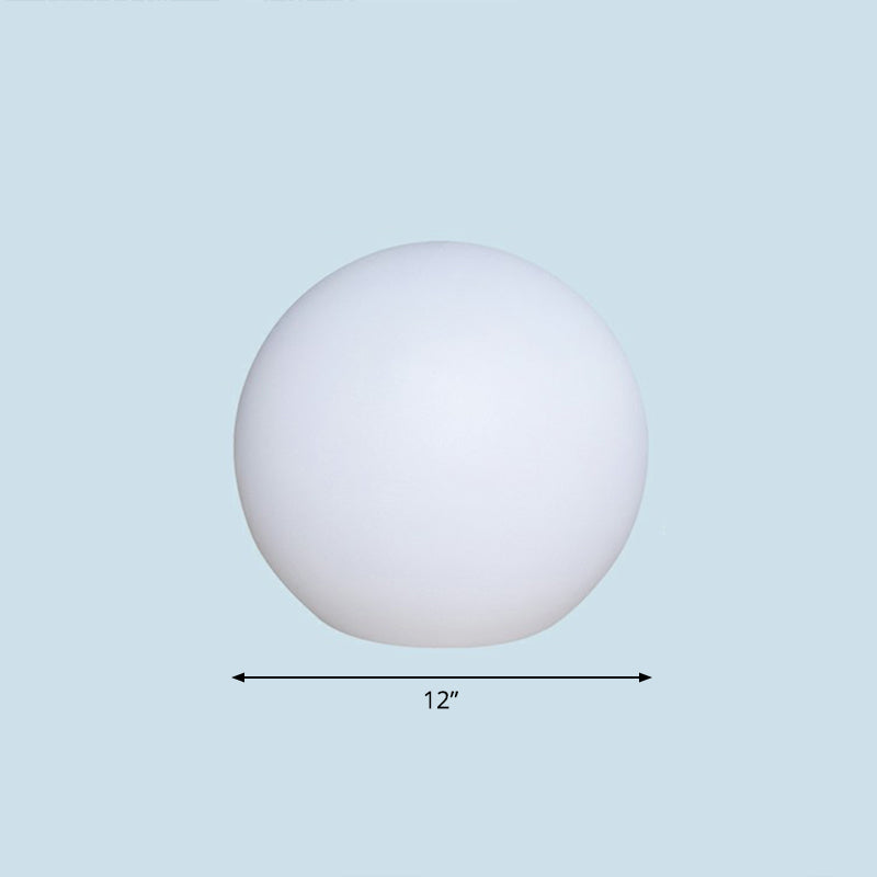 Solar Ball Plastic Lawn Light Simplicity White LED Ground Lighting for Courtyard