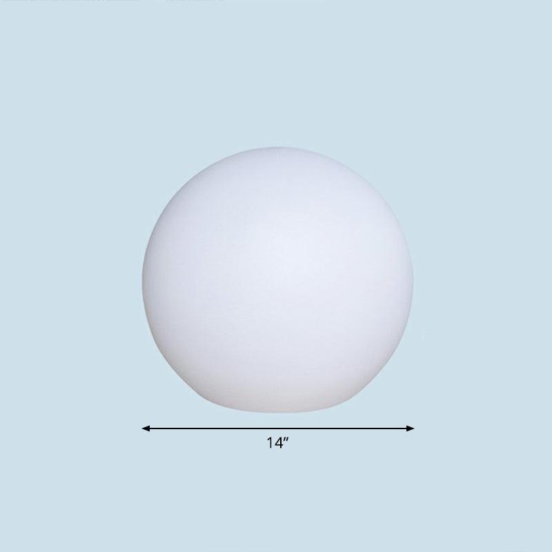 Solar Ball Plastic Lawn Light Simplicity White LED Ground Lighting for Courtyard