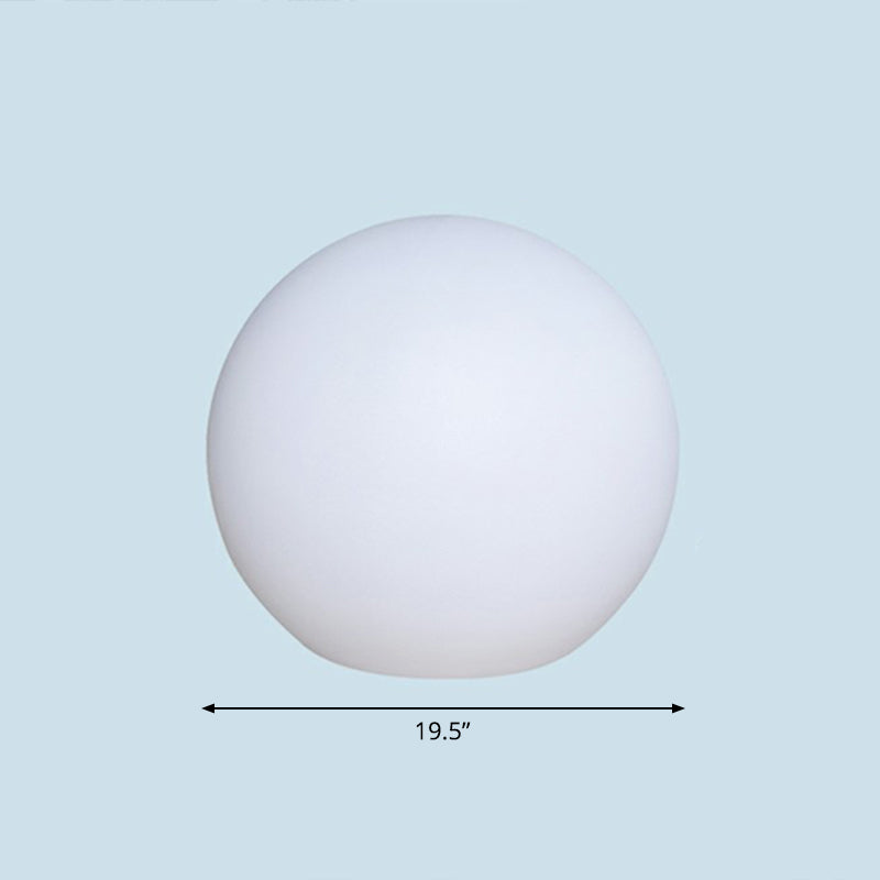 Solar Ball Plastic Lawn Light Simplicity White LED Ground Lighting for Courtyard