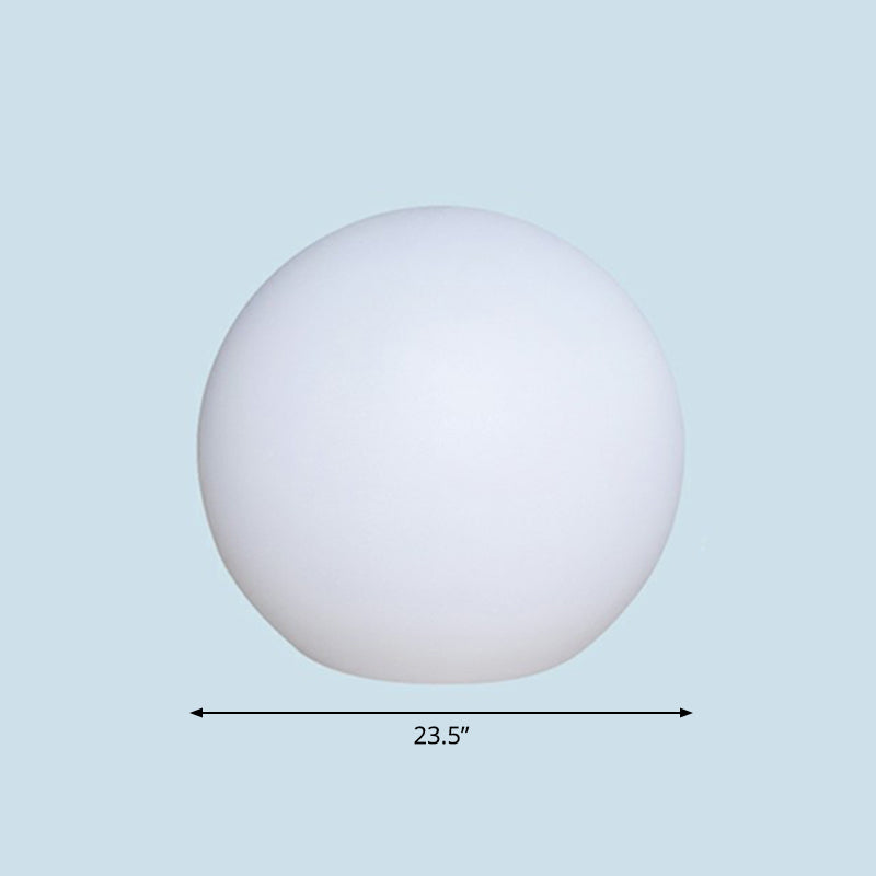 Solar Ball Plastic Lawn Light Simplicity White LED Ground Lighting for Courtyard