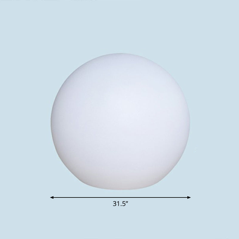 Solar Ball Plastic Lawn Light Simplicity White LED Ground Lighting for Courtyard