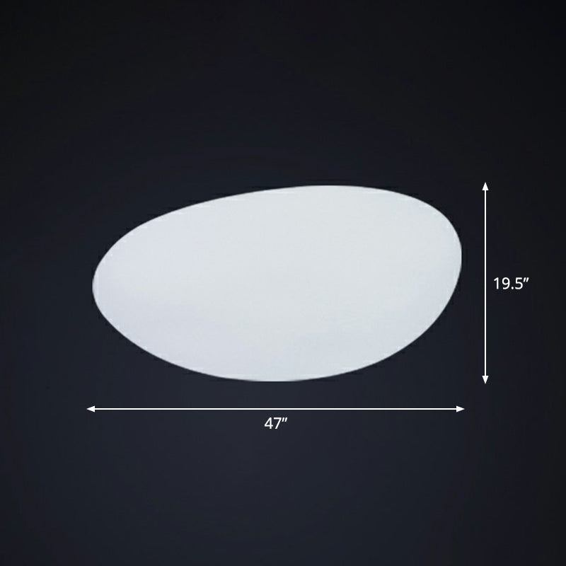 Stone Shaped Rechargeable Landscape Lamp Minimalist Plastic White LED Lawn Light for Yard