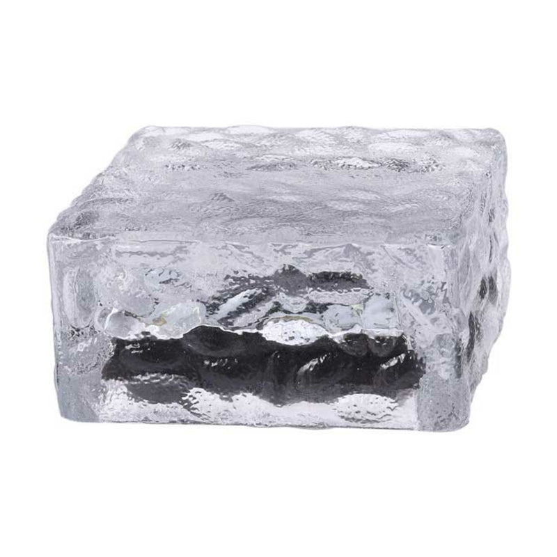 Square Clear Glass Solar Ground Lighting Minimalistic LED Path Light for Courtyard