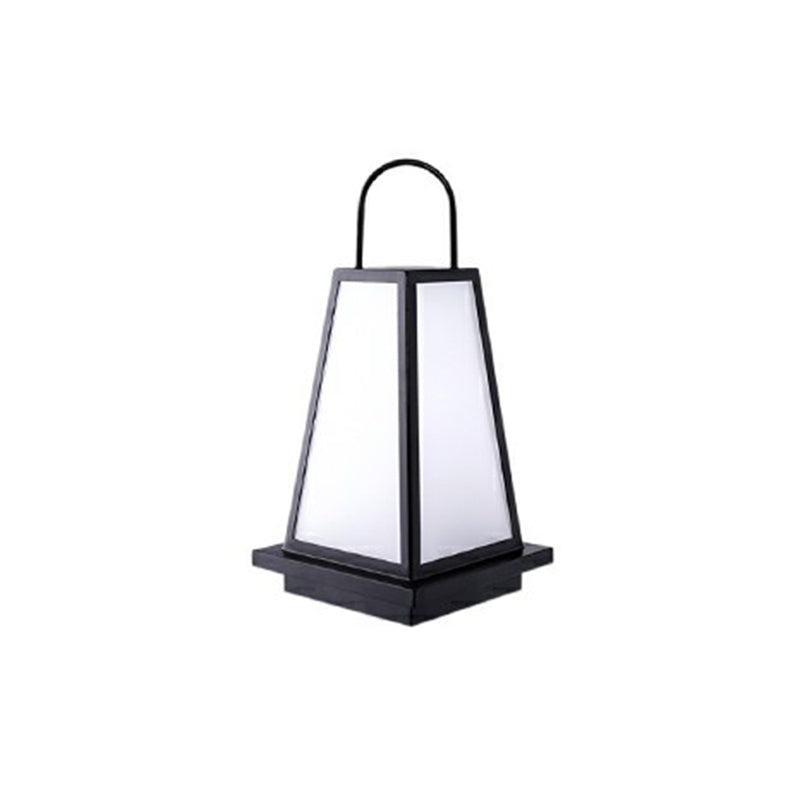 Grey Stone Shaped Ground Lamp Modernist Resin LED Lawn Lighting for Garden Pathway
