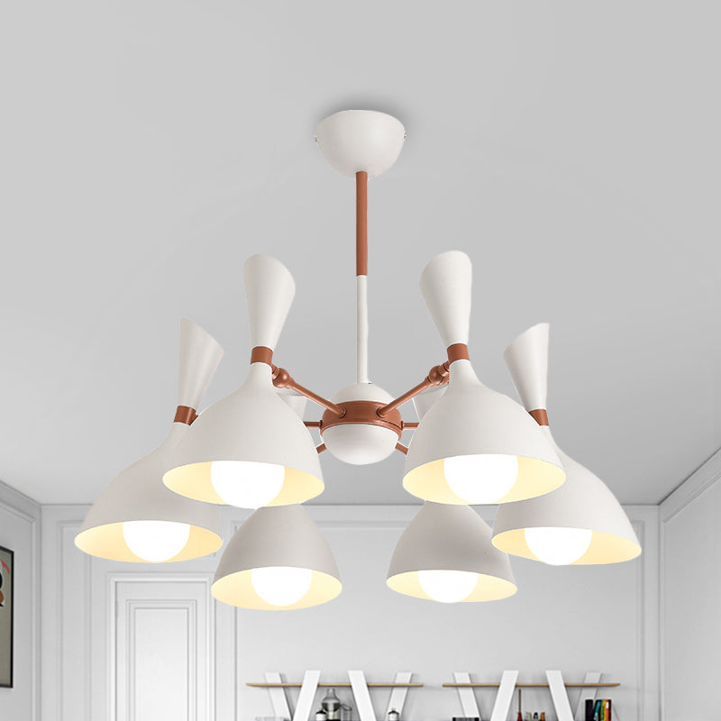 Living Room Kindergarten Pendant Light Metal Contemporary Monochrome Chandelier