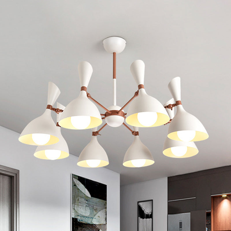 Living Room Kindergarten Pendant Light Metal Contemporary Monochrome Chandelier