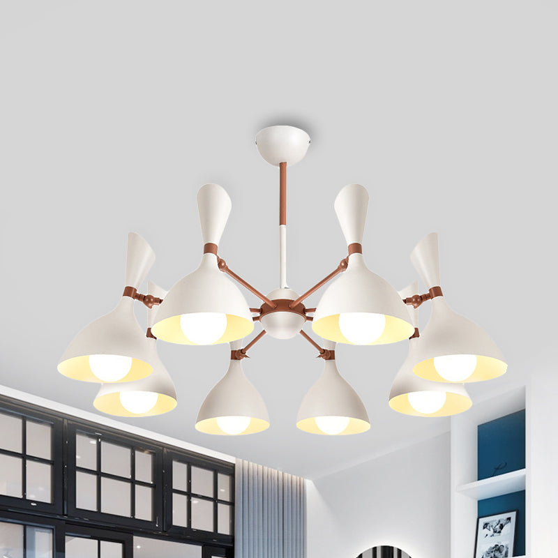 Living Room Kindergarten Pendant Light Metal Contemporary Monochrome Chandelier