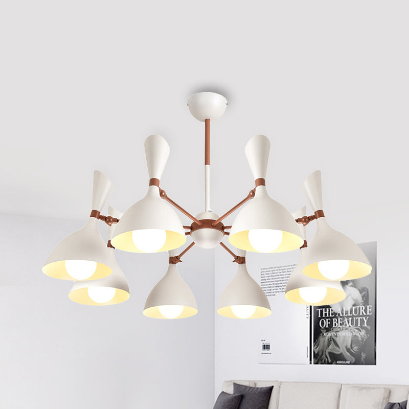 Living Room Kindergarten Pendant Light Metal Contemporary Monochrome Chandelier