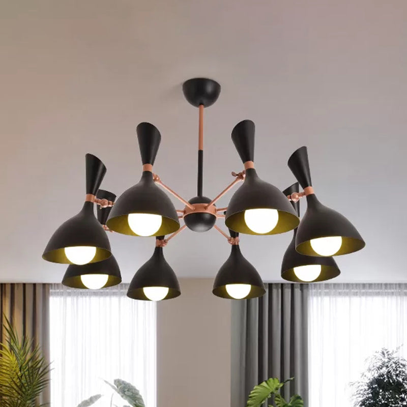Living Room Kindergarten Pendant Light Metal Contemporary Monochrome Chandelier
