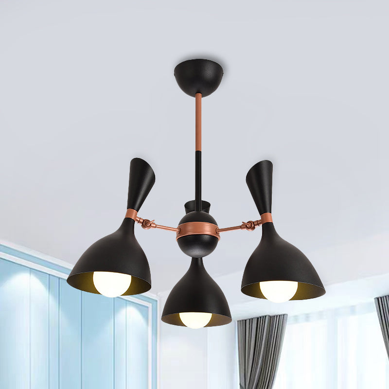 Living Room Kindergarten Pendant Light Metal Contemporary Monochrome Chandelier