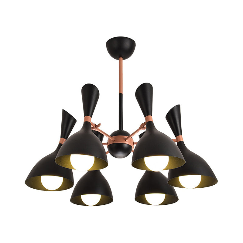 Living Room Kindergarten Pendant Light Metal Contemporary Monochrome Chandelier