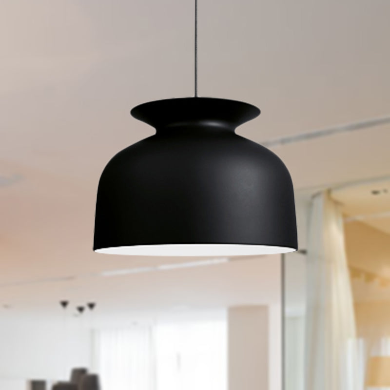Hotel Restaurant Bowl Hanglamp Metal One Light Modern Monochrome Suspension Light