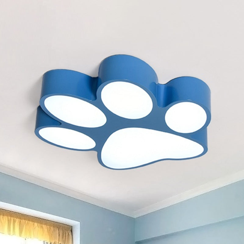 Pasillo Inicio Paw Techo Ligero Acrílico Niños Encantadores LED Flushmount Luz