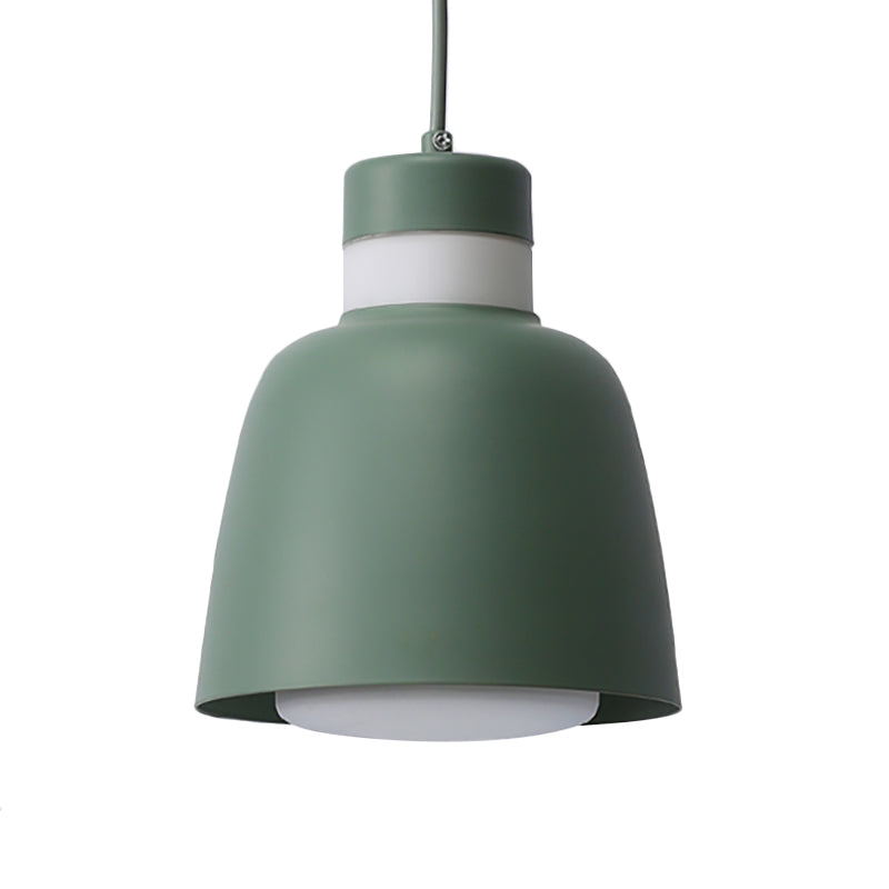 Black/Pink/Yellow Bell Ceiling Pendant Light Modernism 1 Light Metal Hanging Lamp Kit