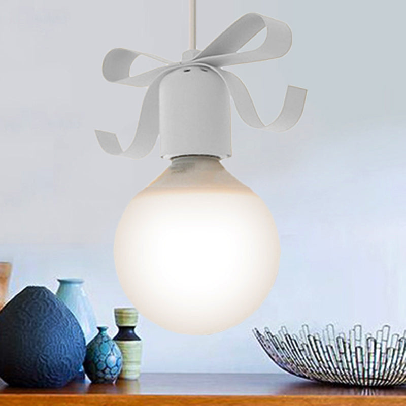 1 Kopf offener Glühbirnen Anhänger Licht mit Schüssel Kinder Metall Hanging Light für Küchenkorridor