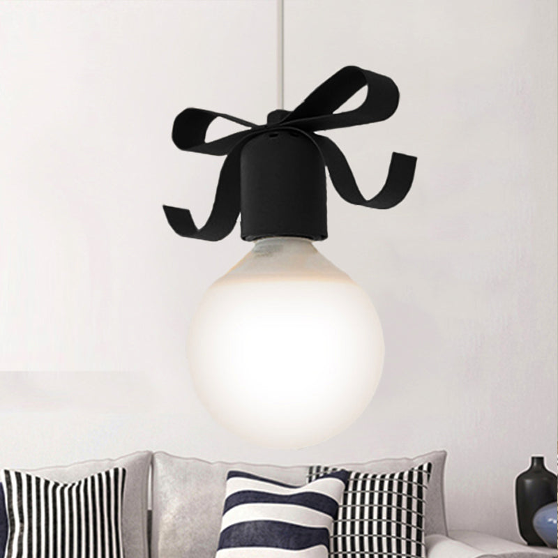 1 Kopf offener Glühbirnen Anhänger Licht mit Schüssel Kinder Metall Hanging Light für Küchenkorridor