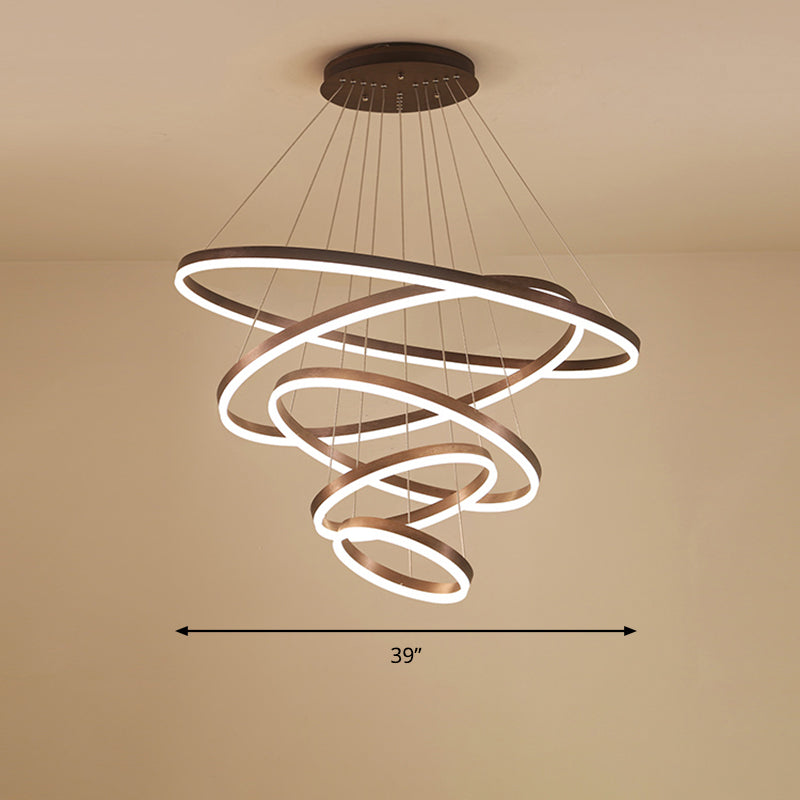 Lampadario a forma di ciclo acrilico Minimalista Elegante Lampada di sospensione a LED LED