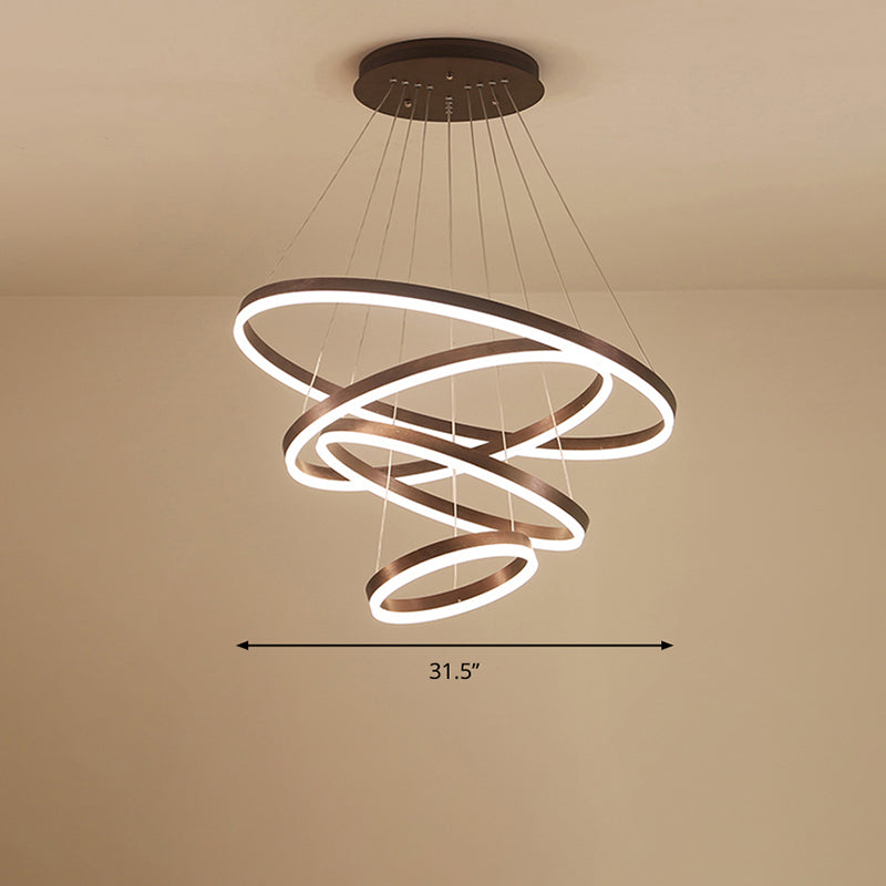 Lampadario a forma di ciclo acrilico Minimalista Elegante Lampada di sospensione a LED LED