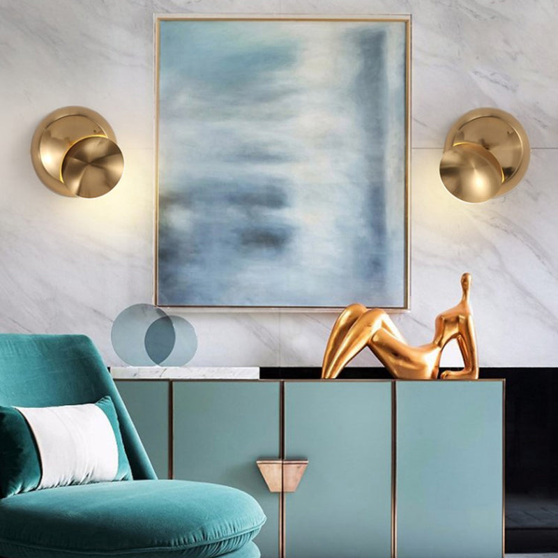 Iluminación apliques en forma de luna móvil de metal nórdico de metal led pared montado de la pared