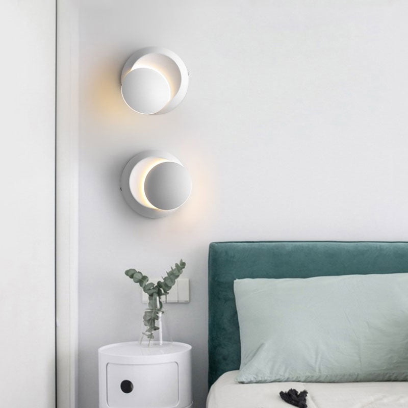 Beweegbare maanvormige SCONCE -verlichting Noordse metalen bed met het bedmuur van bedmuur gemonteerd licht