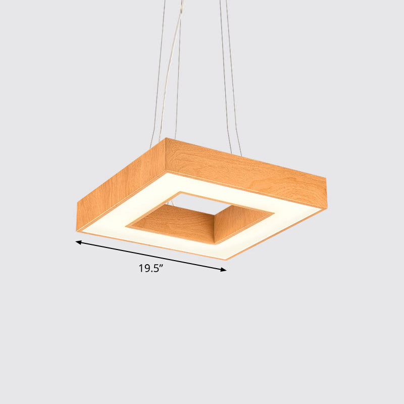 Luminaire léger de suspension carrée légère modernisme en métal LED lustre pour le bureau