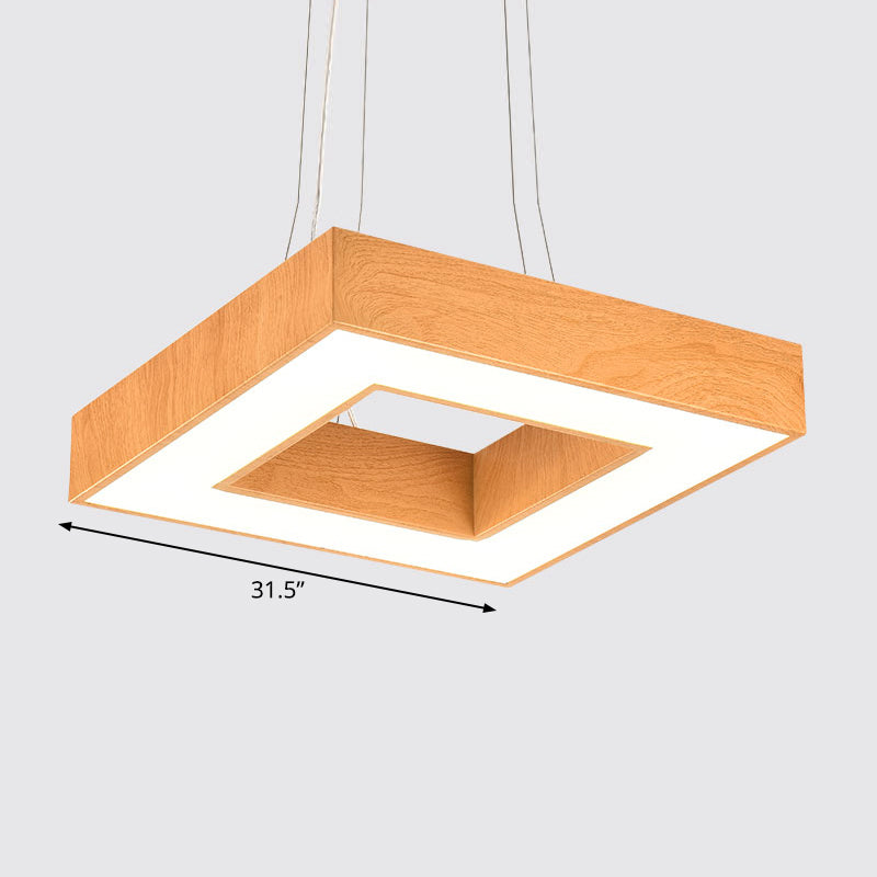 Luminaire léger de suspension carrée légère modernisme en métal LED lustre pour le bureau
