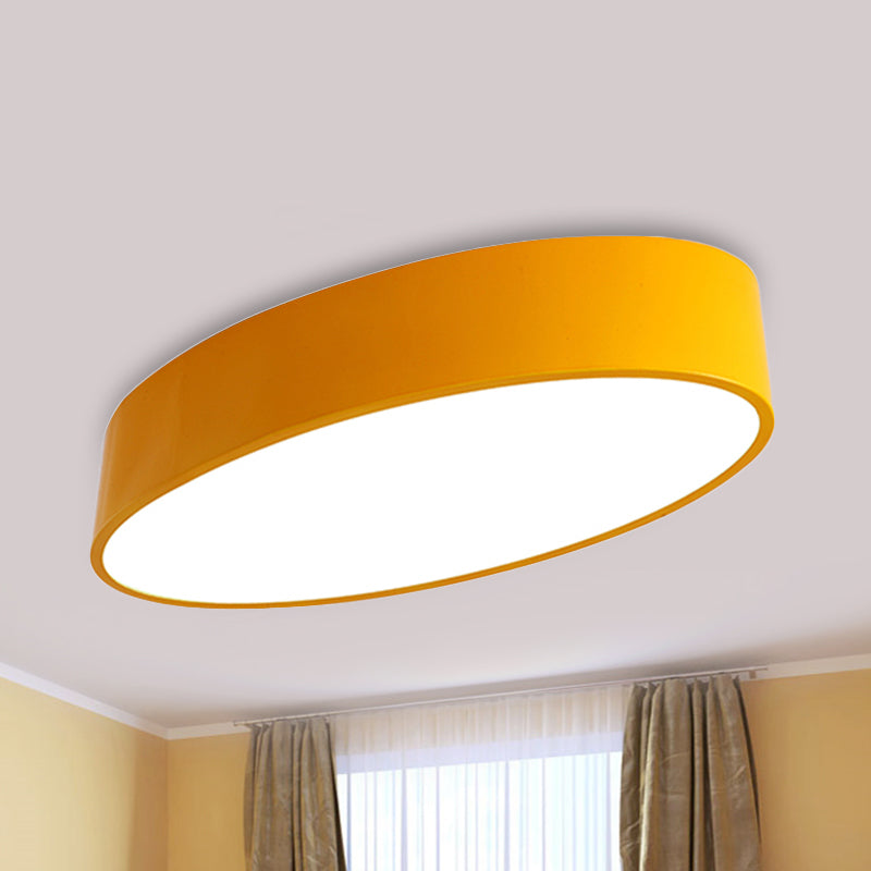 Acrylic Oval LED Flush Mount Light Modern Simple Style Ceiling Lamp for Kid Bedroom