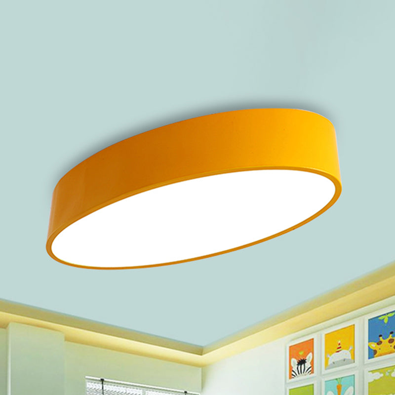 Acrylic Oval LED Flush Mount Light Modern Simple Style Ceiling Lamp for Kid Bedroom