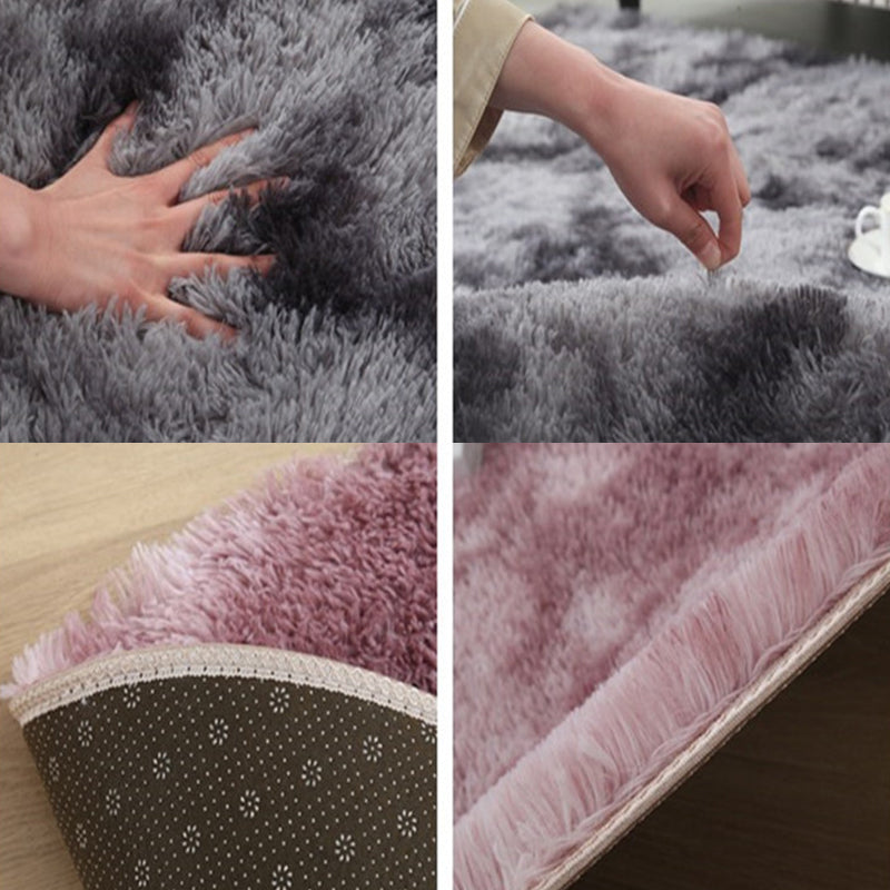 Relaxing Solid Color Rug Multicolored Polypropylene Indoor Rug Non-Slip Backing Easy Care Area Carpet for Decor