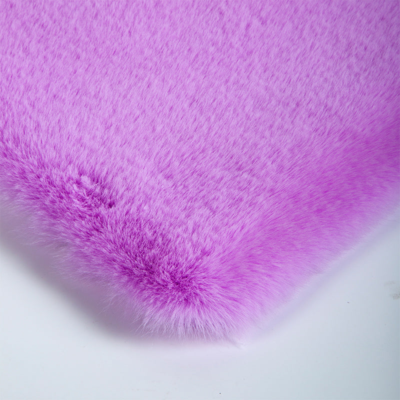 Tappeto a colore solido rilassante area di pelliccia artificiale multificiale tappeto non slip area per animali domestici tappeto per camera da letto