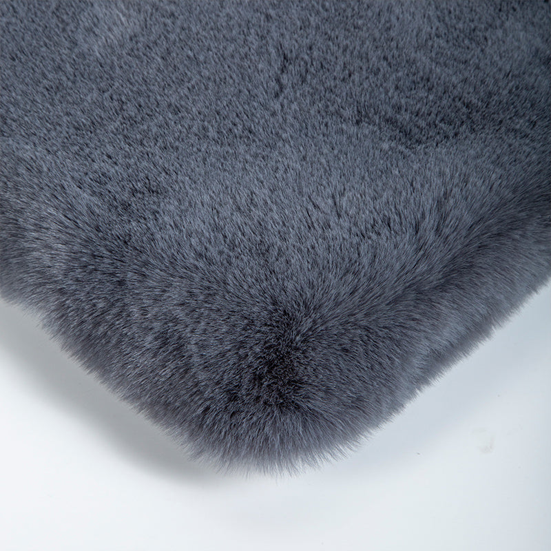 Tappeto a colore solido rilassante area di pelliccia artificiale multificiale tappeto non slip area per animali domestici tappeto per camera da letto