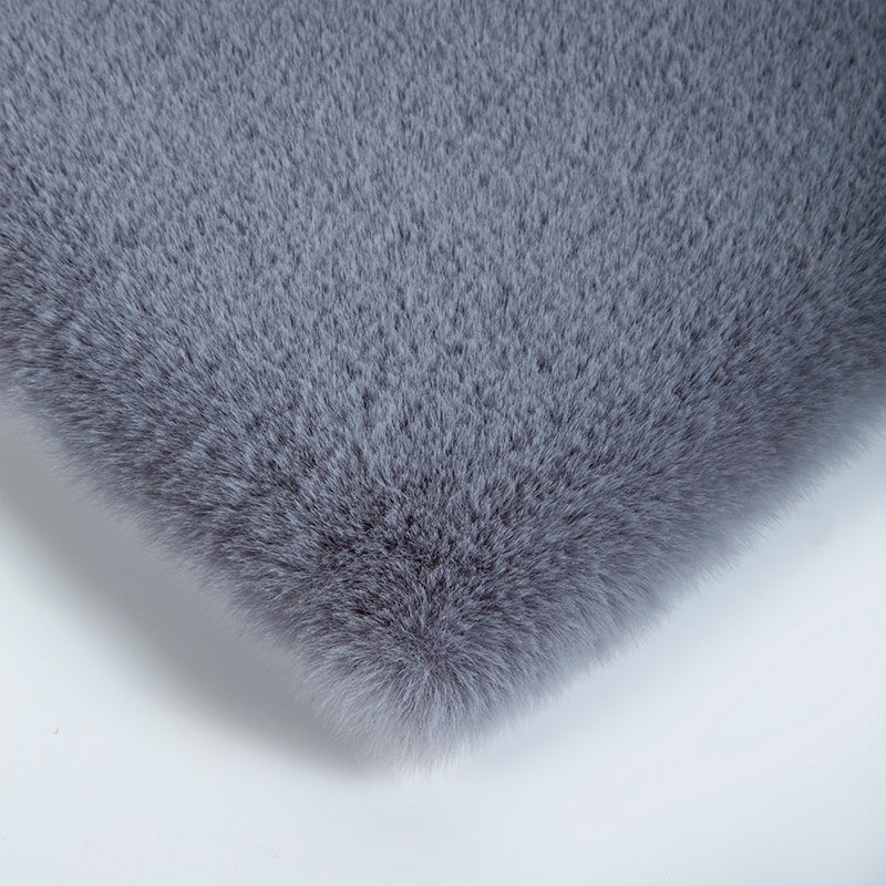 Tappeto a colore solido rilassante area di pelliccia artificiale multificiale tappeto non slip area per animali domestici tappeto per camera da letto