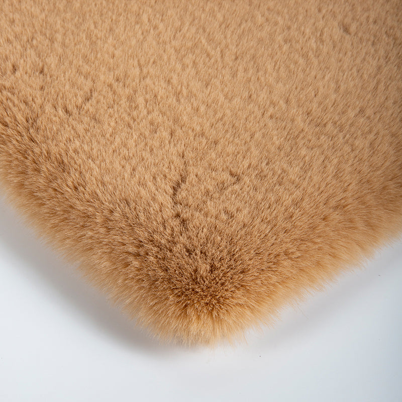 Tappeto a colore solido rilassante area di pelliccia artificiale multificiale tappeto non slip area per animali domestici tappeto per camera da letto