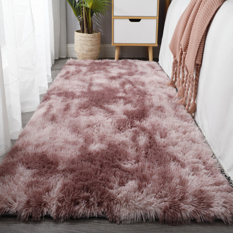 Casual Bedroom Rug Multicolored Solid Color Indoor Rug Synthetics Anti-Slip Backing Stain-Resistant Area Carpet