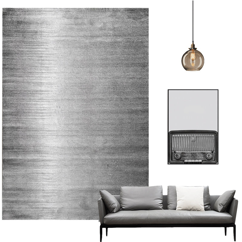 Basic Living Room Rug Multi Color Stripe Print Indoor Rug Polypropylene Anti-Slip Backing Easy Care Area Carpet