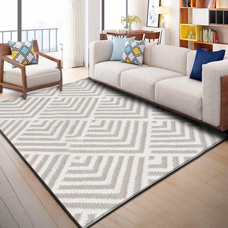 Modern Geometric Print Rug Multi Colored Synthetics Indoor Rug Pet Friendly Stain-Resistant Area Carpet for Bedroom