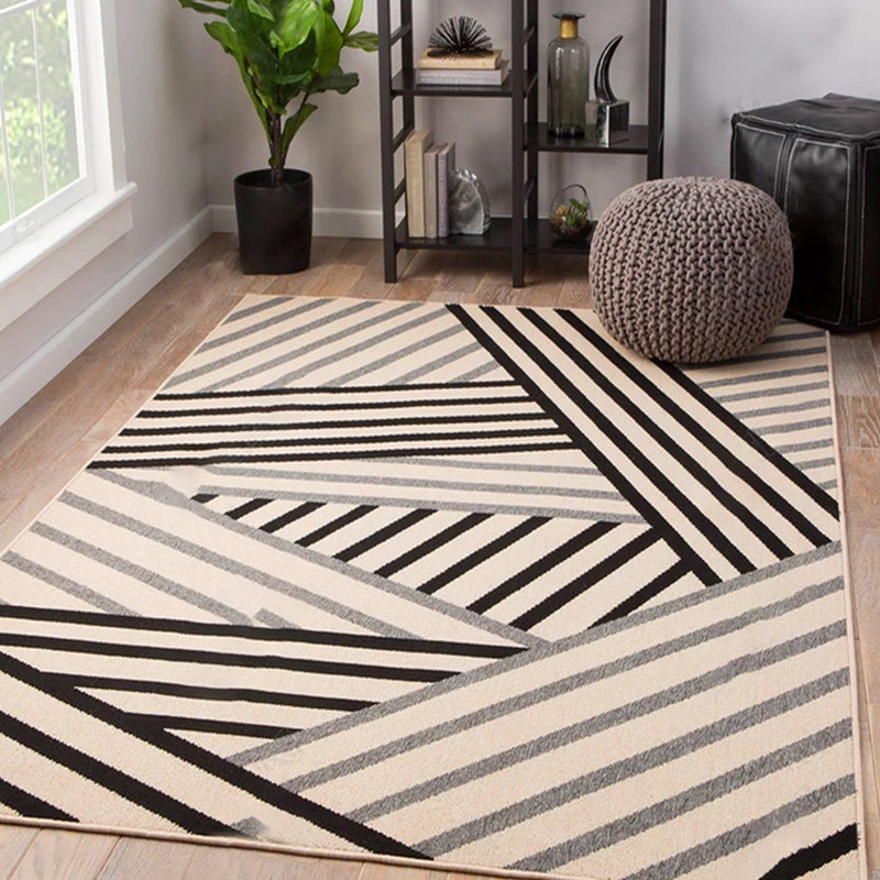 Modern Geometric Print Rug Multi Colored Synthetics Indoor Rug Pet Friendly Stain-Resistant Area Carpet for Bedroom