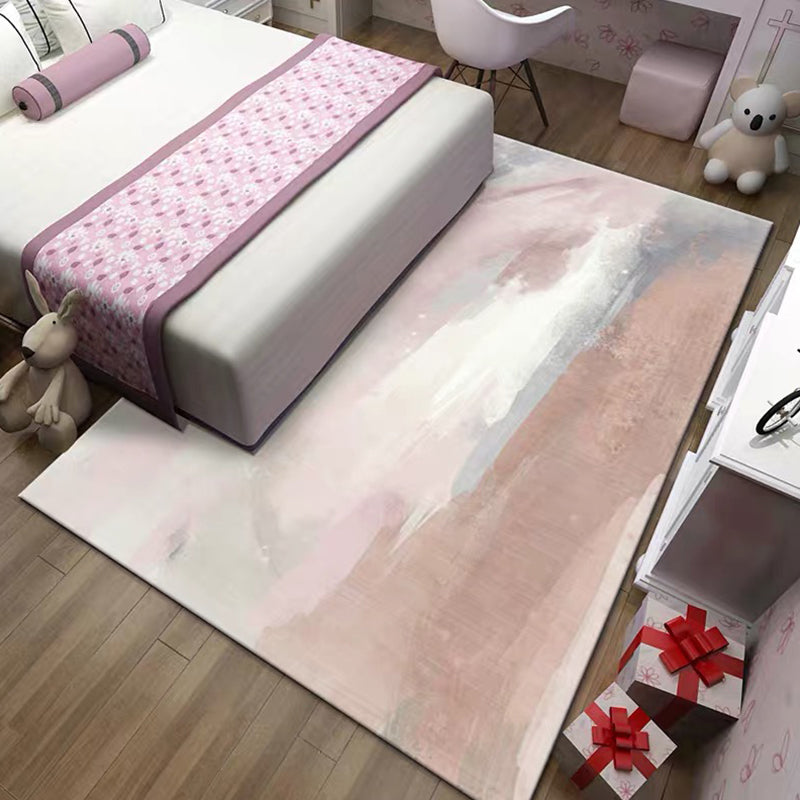 Simple Living Room Rug Multi-Color Geometric Print Indoor Rug Synthetics Anti-Slip Backing Stain-Resistant Carpet