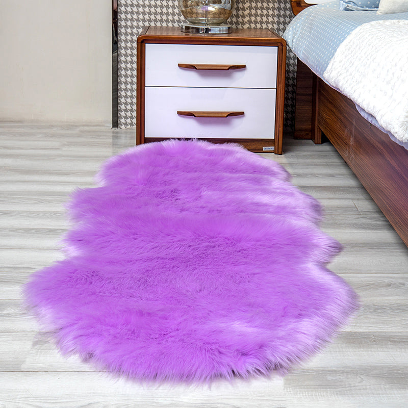 Entspannende Feste Farbe Teppich Multi-Farben künstliches Pelz in Innenteppich nicht rutscher Backing Haustier Easy Care Area Teppich für Schlafzimmer