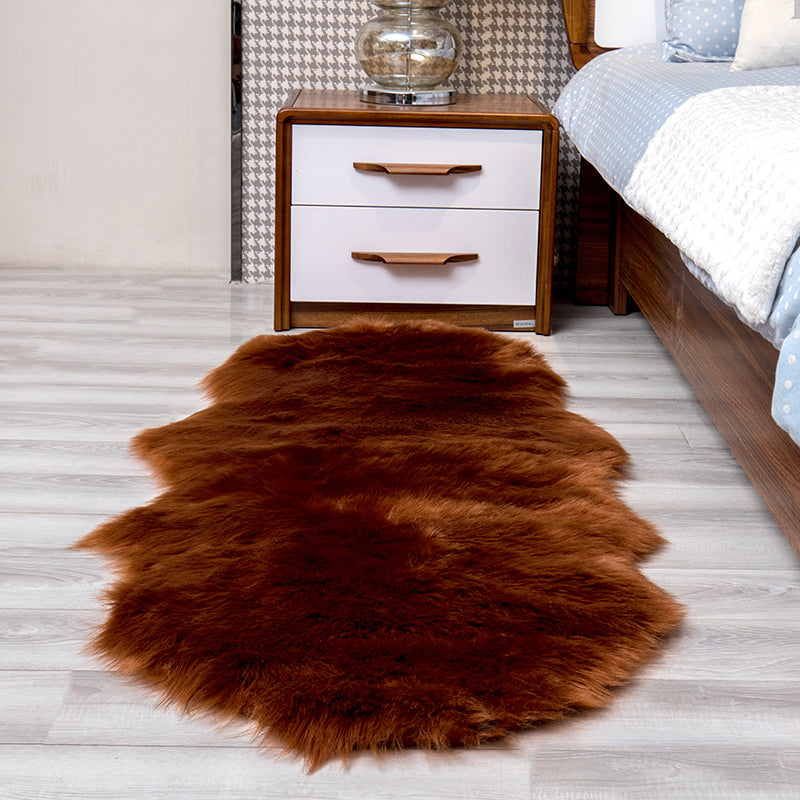 Entspannende Feste Farbe Teppich Multi-Farben künstliches Pelz in Innenteppich nicht rutscher Backing Haustier Easy Care Area Teppich für Schlafzimmer
