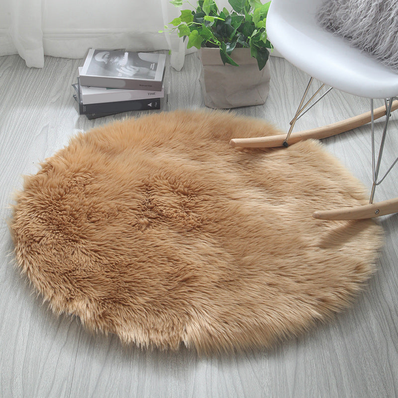 Comfort Bedroom Rug Multi-Color Solid Color Indoor Rug Acrylic Anti-Slip Backing Washable Area Carpet