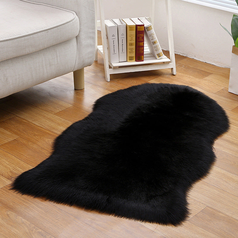 Casual Living Room Rug Multi Color Solid Color Indoor Rug Fluffy Non-Slip Backing Easy Care Area Carpet