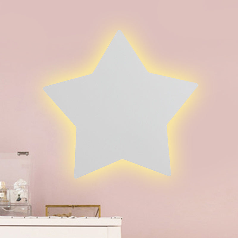 Contemporary Slim Panel Star Sconce Lamp Wooden LED Wall Light for Corridor Kitchen