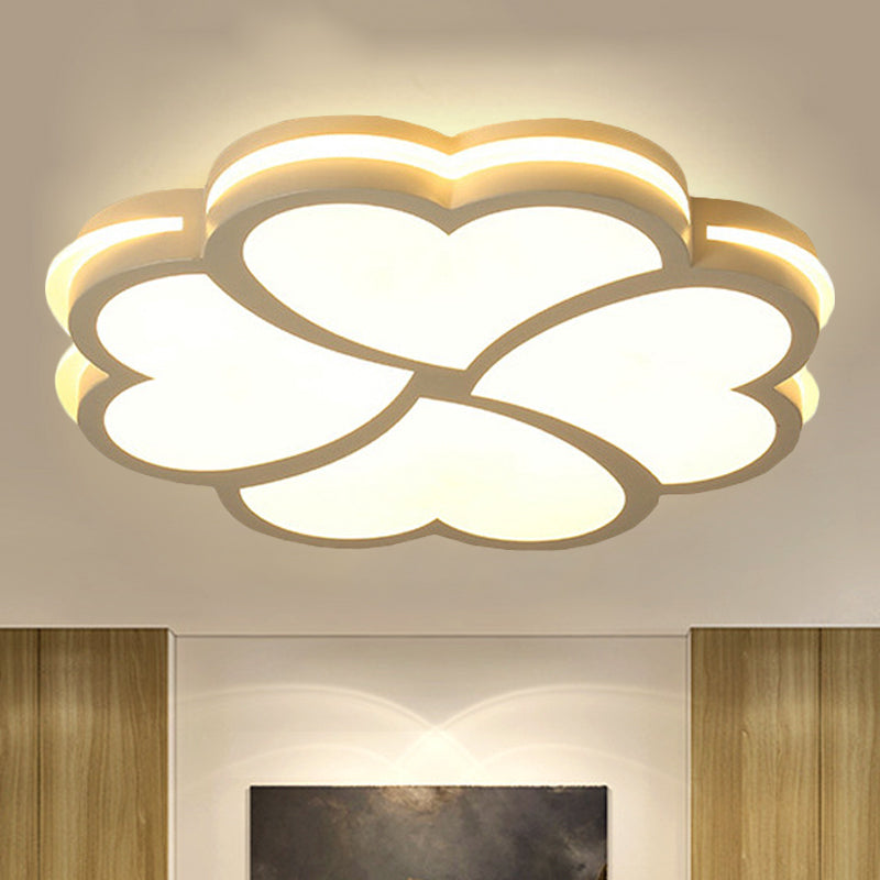 Blossom Kindergarten Flush Mount Ceiling Light Acrylic Modern LED Flush Ceiling Lights in White