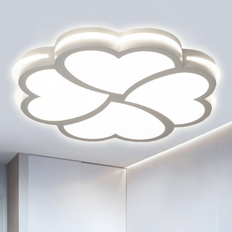 Blossom Kindergarten Flush Mount Ceiling Light Acrylic Modern LED Flush Ceiling Lights in White