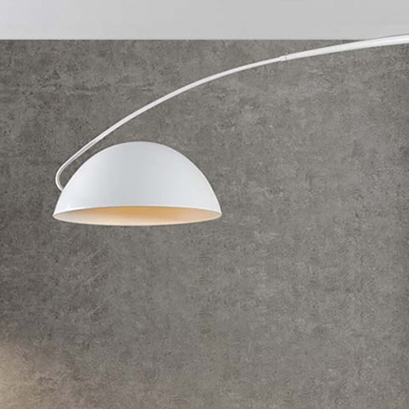 Black / White Dome Shade Plafond Lampe moderne STYLE 1 METTRE METAL LEIL METH AVEC avec conception de canne à pêche